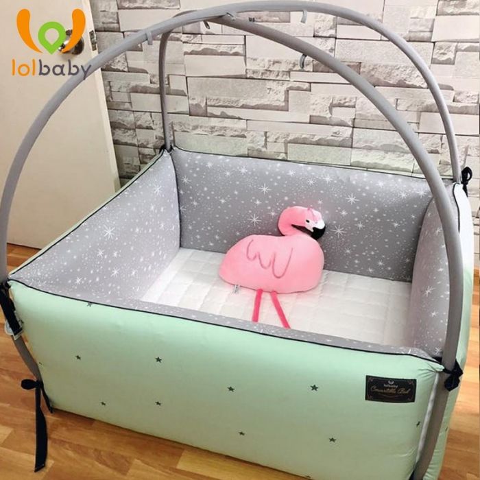 Giường cotton Bumper Simple Star Mint LolBaby