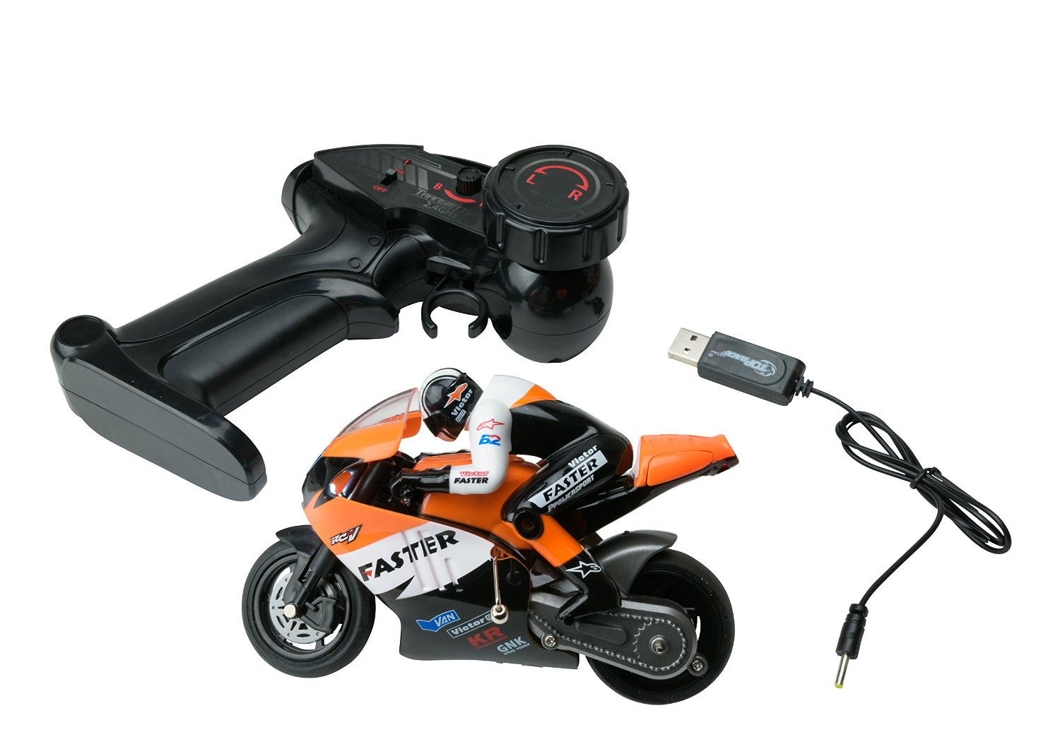 Siêu xe motor đua điều khiển từ xa Channel RC Remote Control Motorcycle Goes on 2 Wheels with Built in Gyroscope