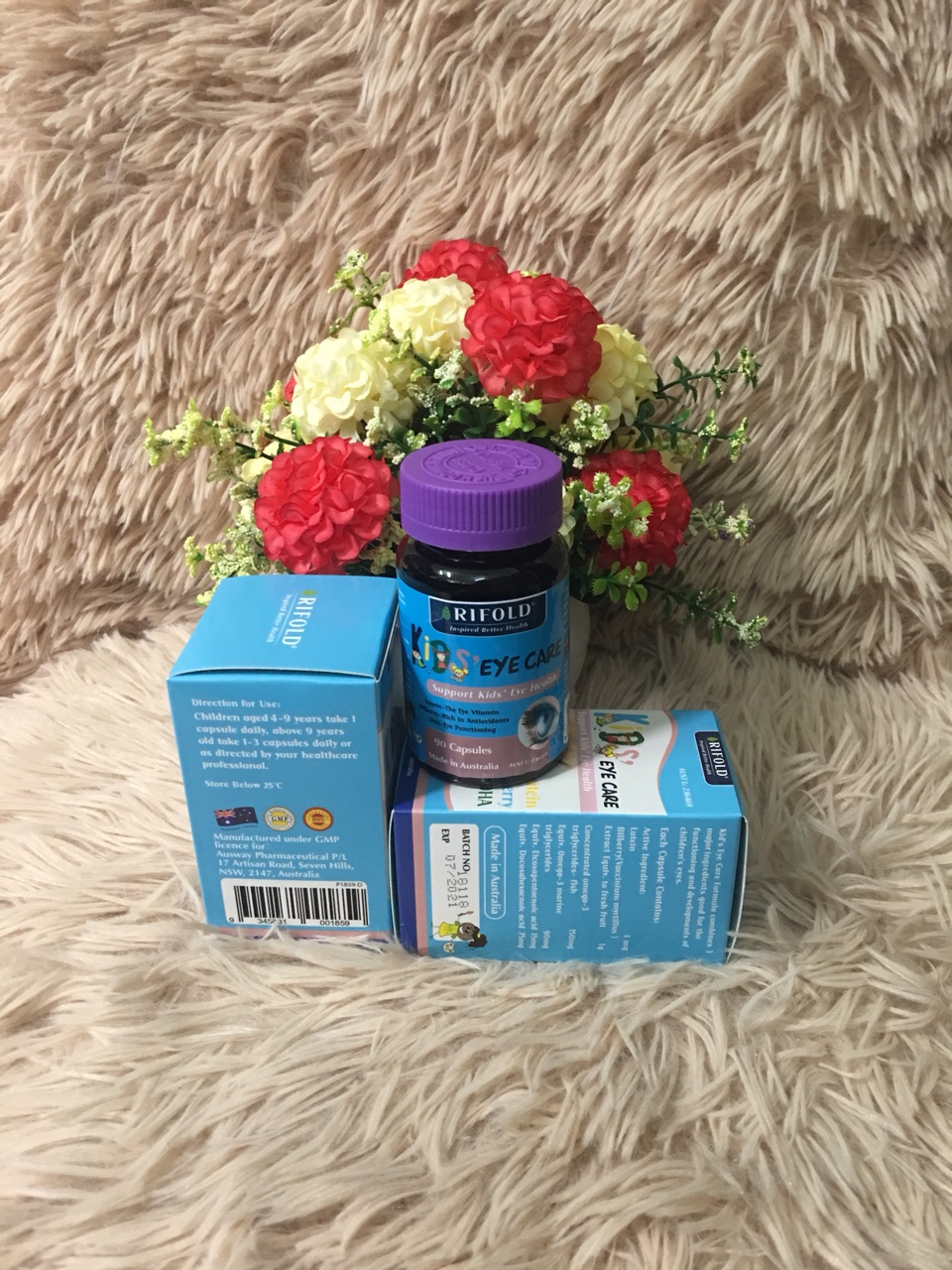 thuốc bổ mắt Kid Eye Care Rifold Úc 6 tuổi +