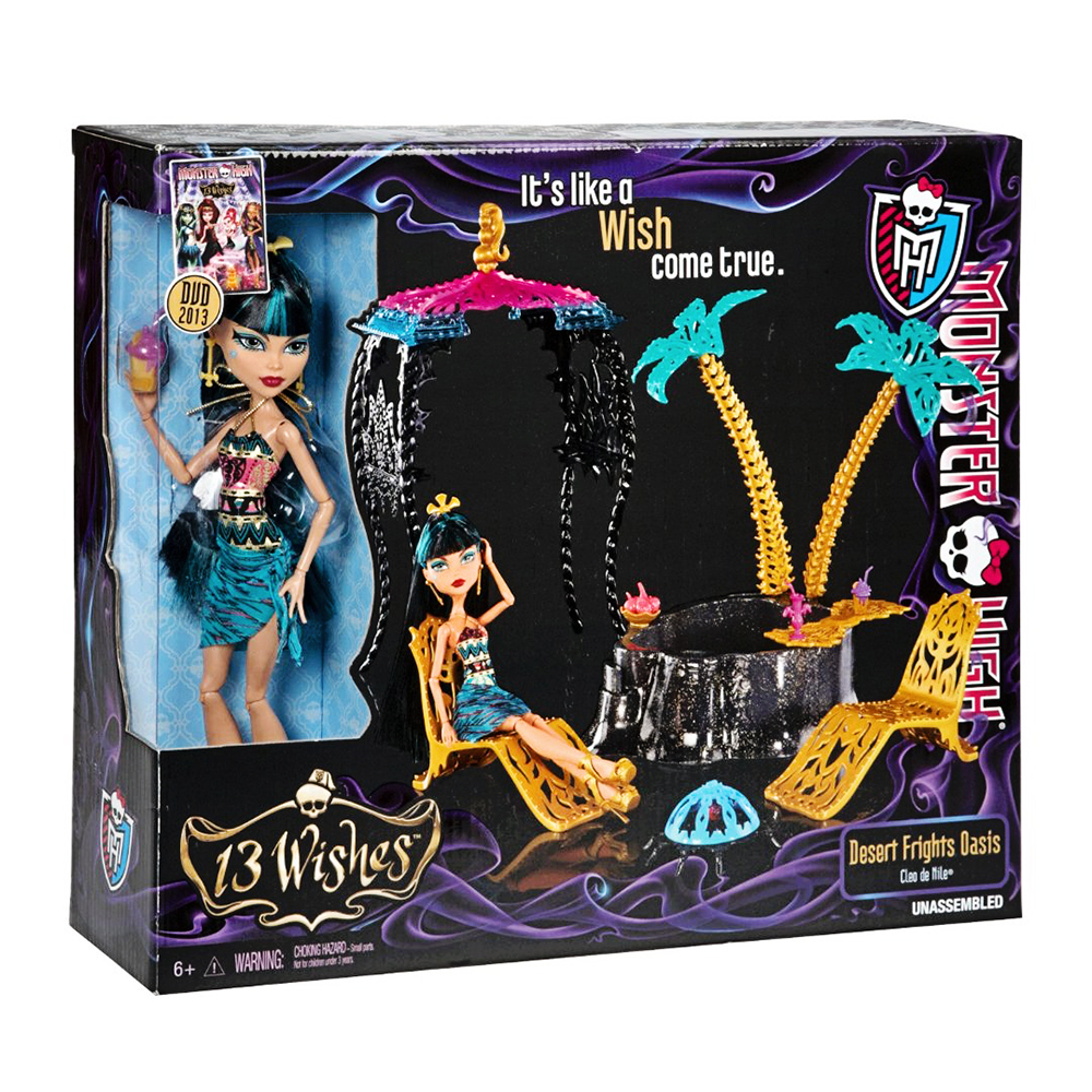 Búp bê Monster High 13 Wishes Oasis Cleo De Nile Doll & Playset 1