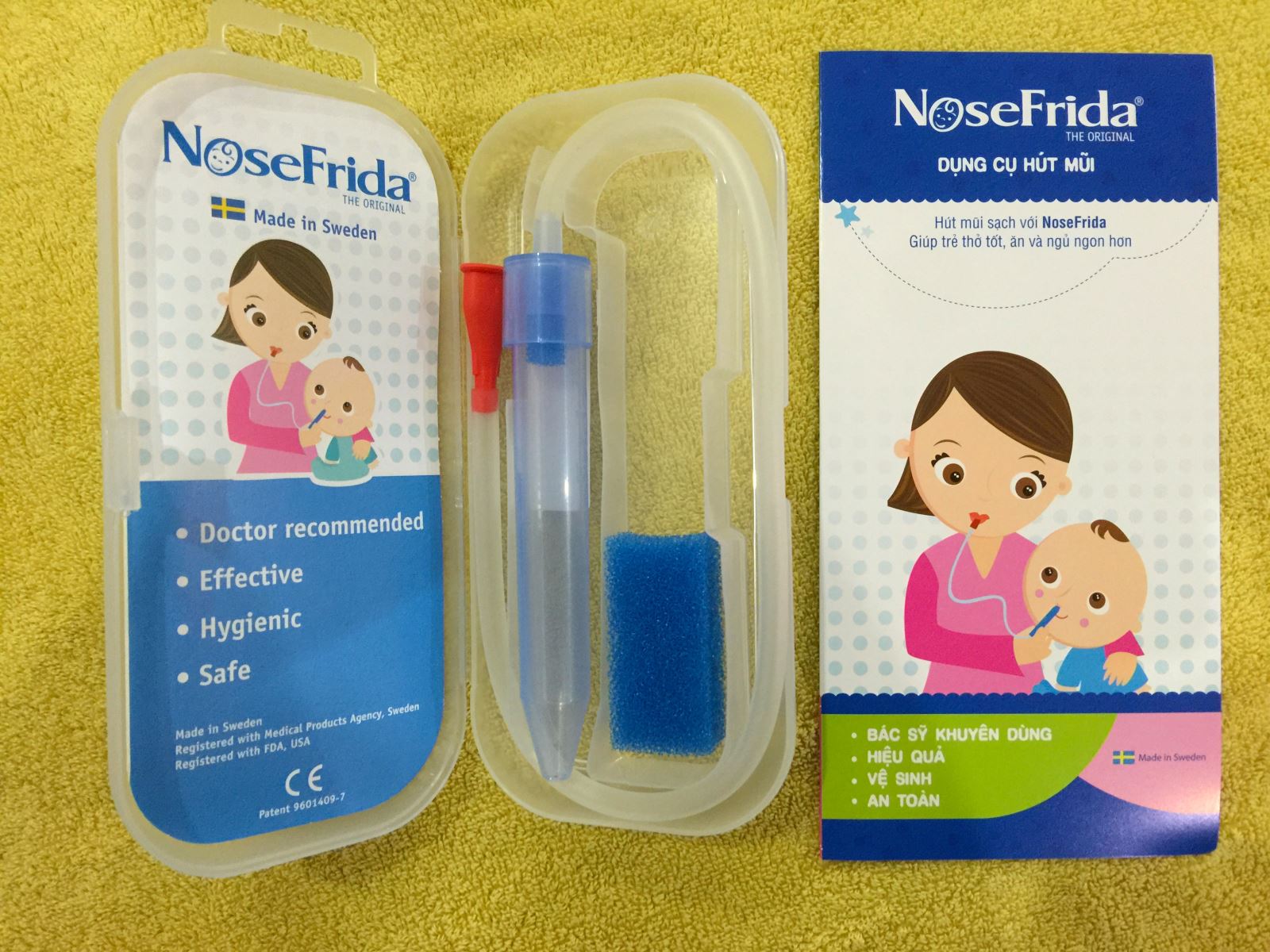 Dụng cụ hút mũi Nose Frida Aspirator chữa sổ mũi, ngạt mũi cho bé