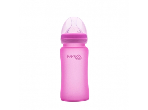 Bình sữa báo nóng cảm ứng nhiệt đổi màu thủy tinh Everyday Baby cho bé 150ml