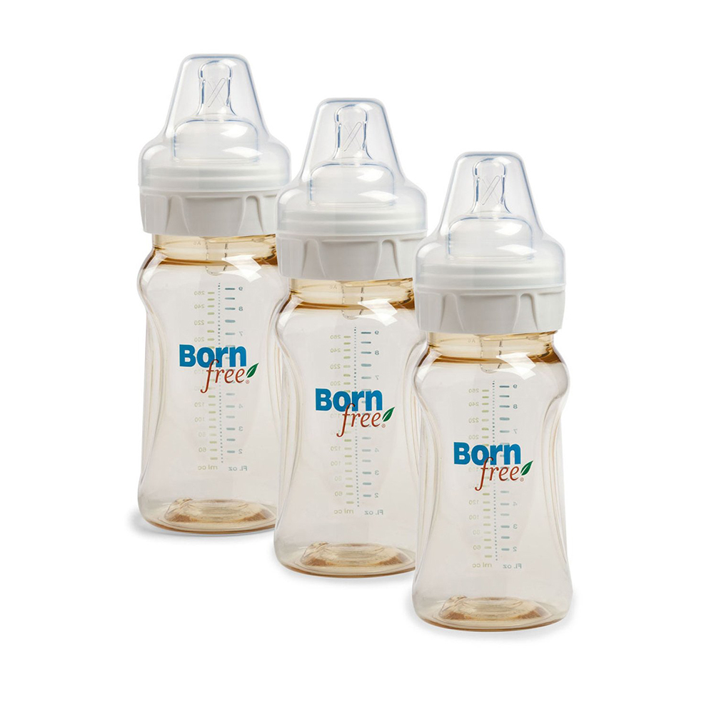 Bộ 3 bình sữa Born Free nhựa Pes (270ml)