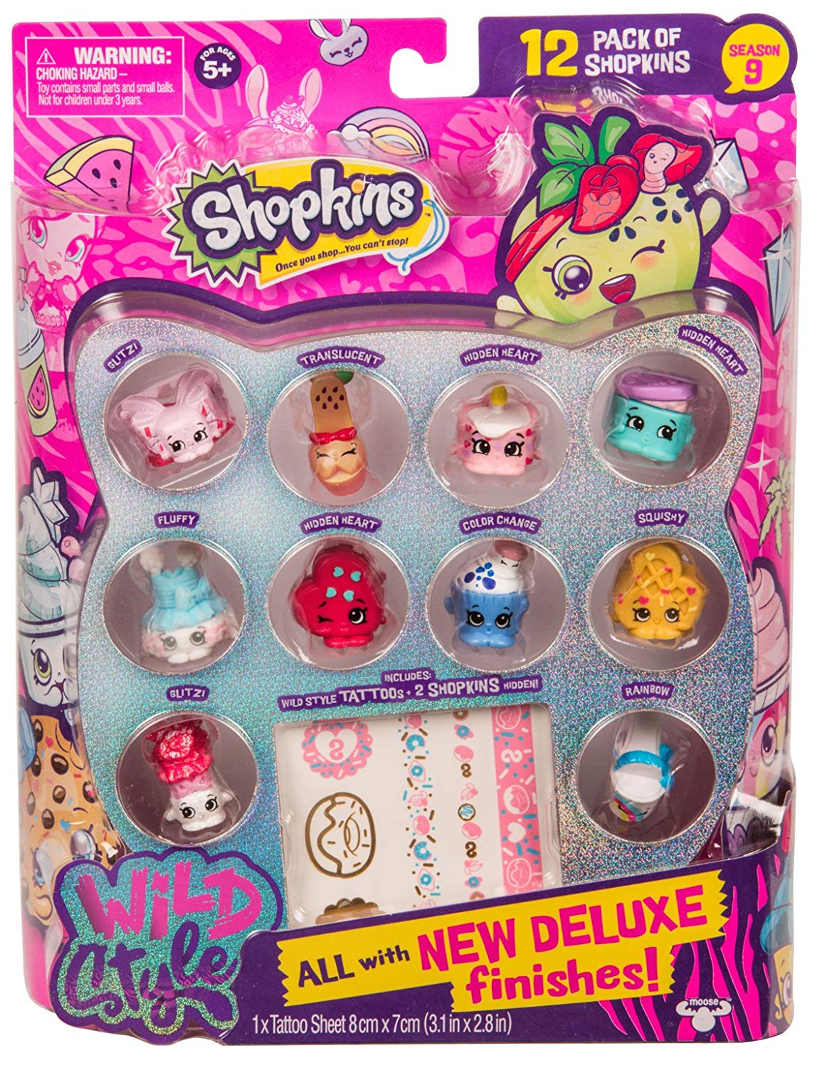 Bộ đồ chơi 12 món Shopkins Nổi Loạn mùa 9 Shopkins Season 9 Wild Style - 12pk