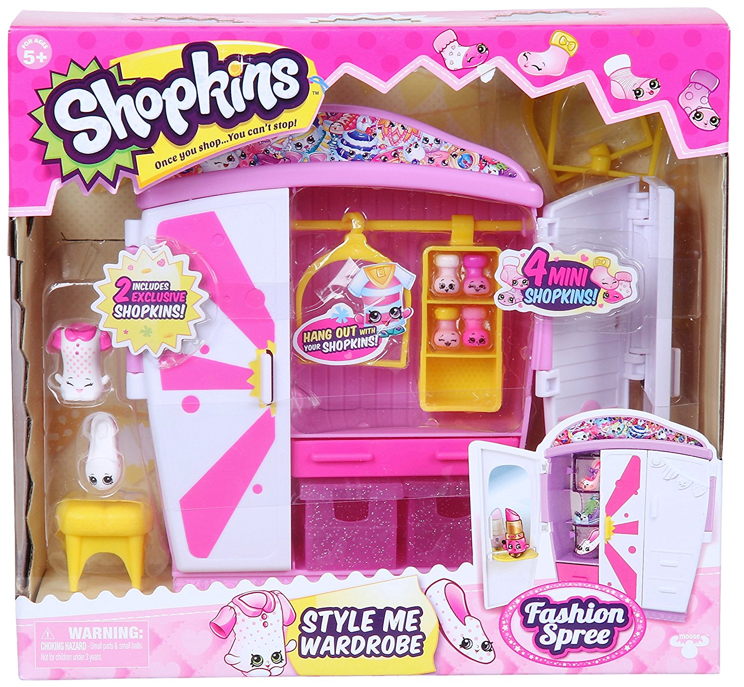 Bộ đồ chơi shopkins phong cách tủ quần áo Shopkins Style Me Wardrobe Fashion Playset