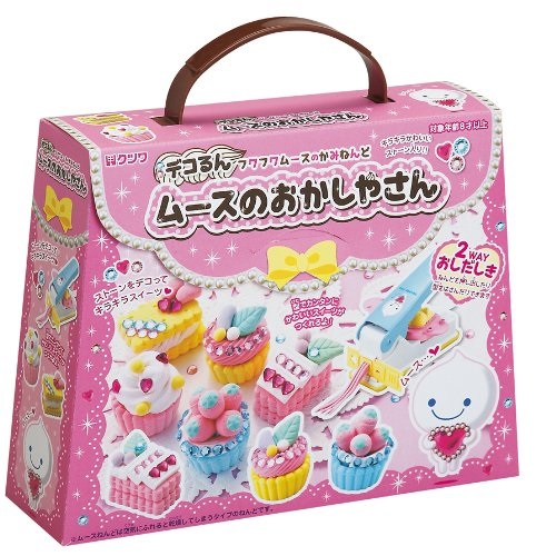 Bộ nặn hình bánh lung linh DIY paper mousse clay making kit glitter cakes Japan