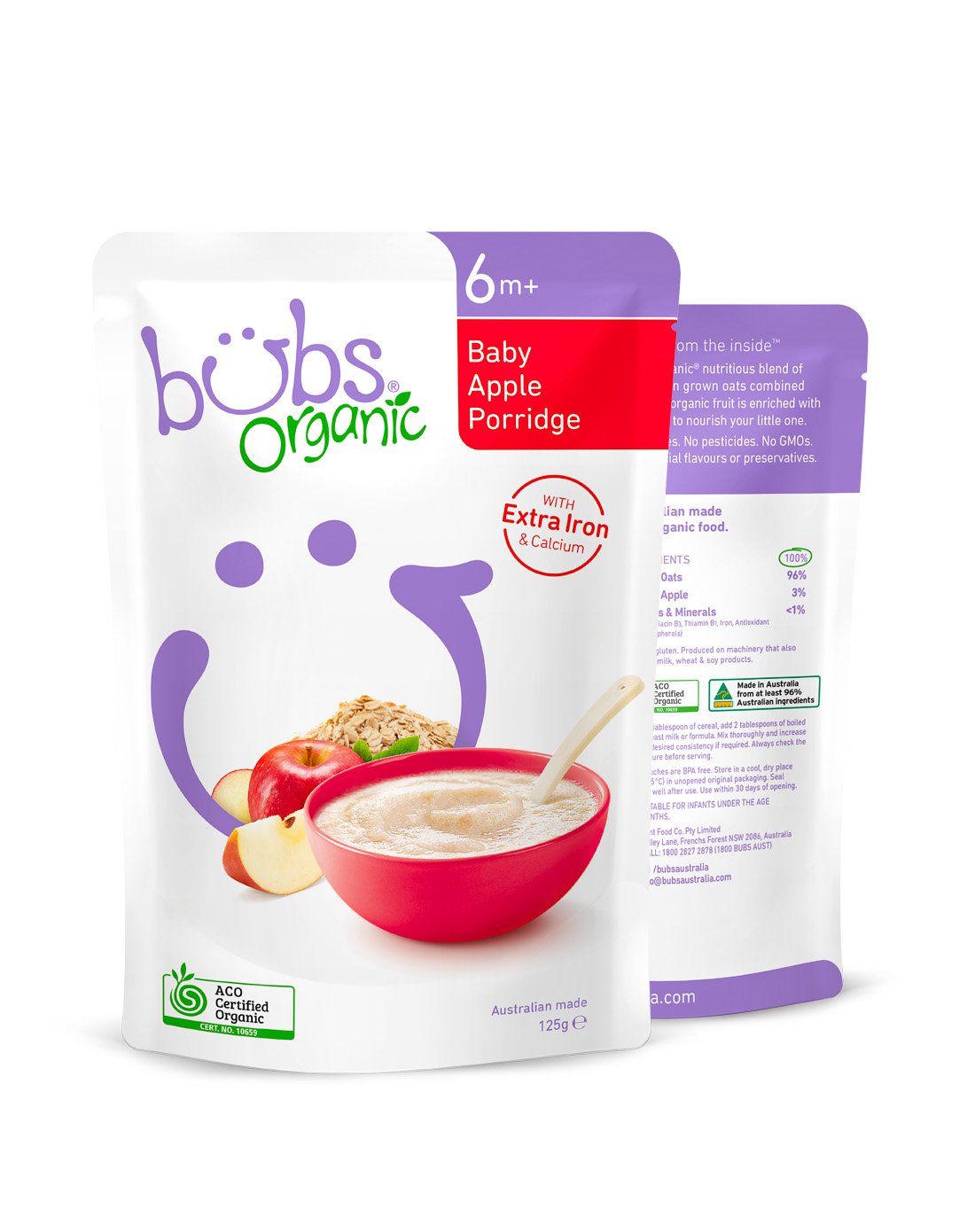 Bột gạo ăn dặm Bubs Organic