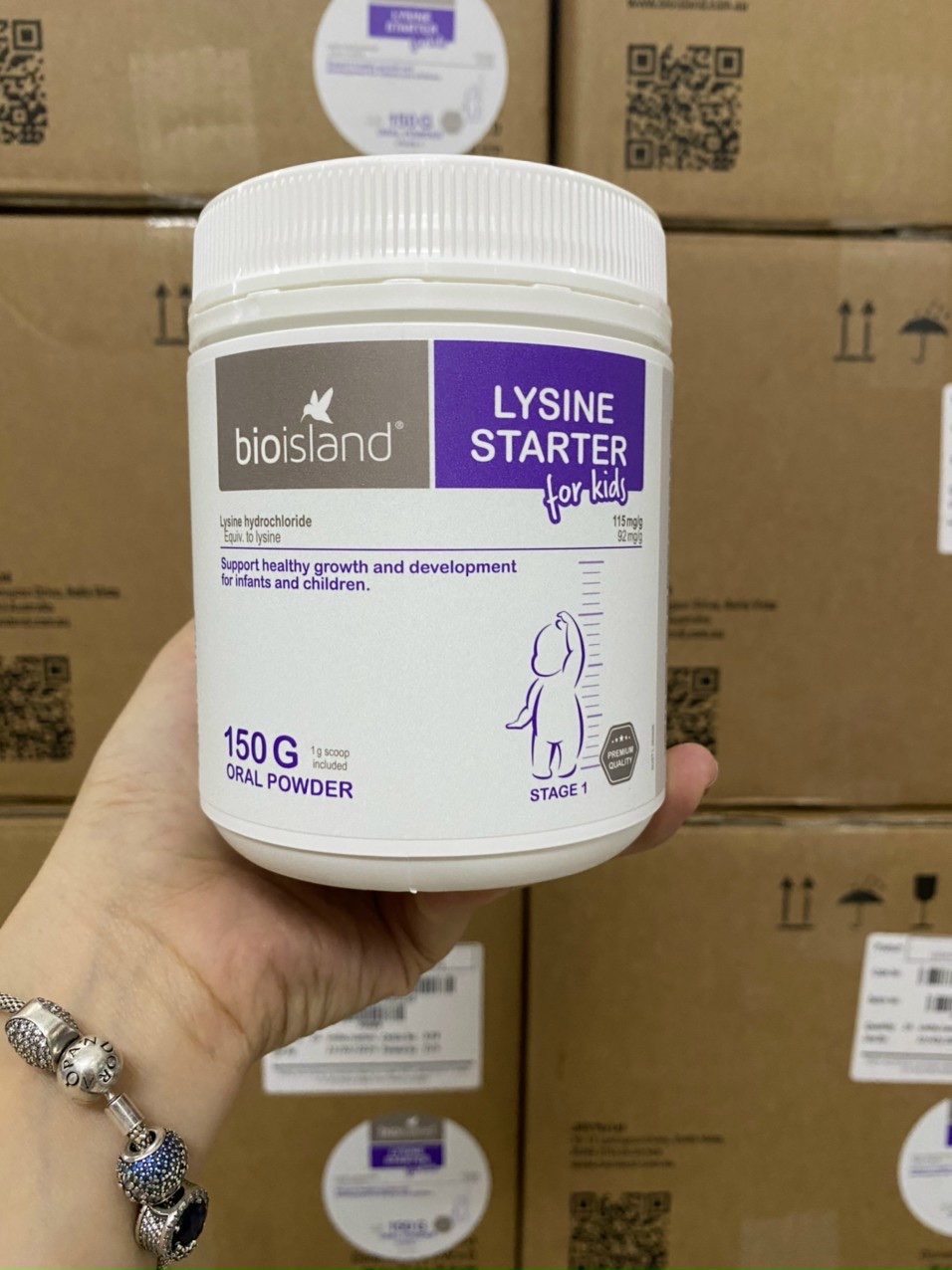 Bột tăng cân và tăng chiều cao Lysine Bio Island.