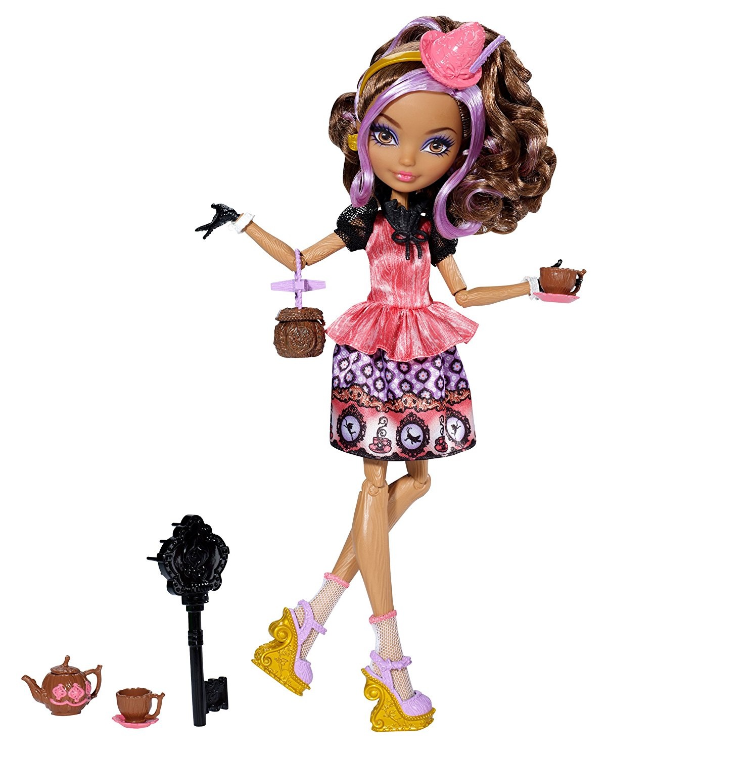 Búp bê Cedar Wood với trang phục trà hiện đại Ever After High Hat-Tastic Cedar Wood Doll