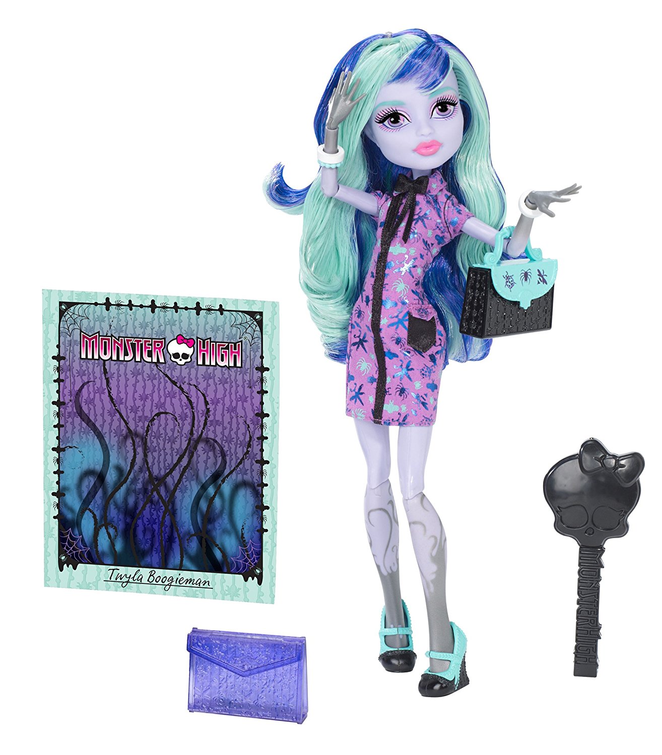 Búp bê hậu duệ tóc xanh Scaremester Twyla Monster High New Scaremester Twyla Doll