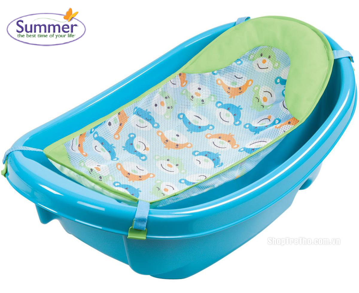 Chậu tắm có lưới đỡ & thanh đồ chơi Xanh/ Hồng Summer Infant(SM09255)