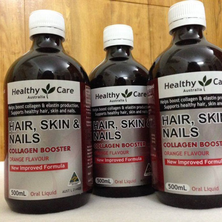Collagen dạng nước Healthy Care Collagen Booster Hair, Skin & Nails 500ml