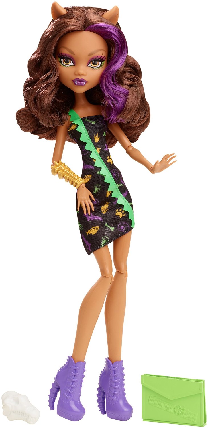 Con gái người sói ở bảo tàng lịch sử Monster High Freaky Field Trip Clawdeen Wolf Doll