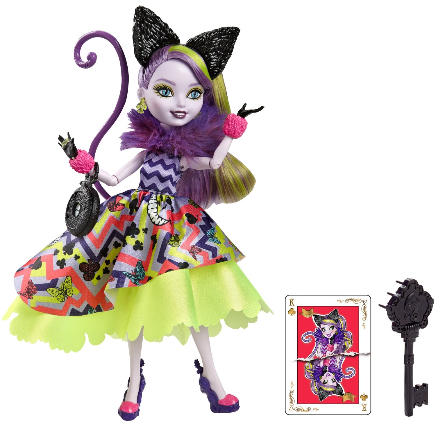 Công chúa hậu duệ trong Alice lạc vào xứ sở thần tiên Ever After High Way Too Wonderland Kitty Chesire