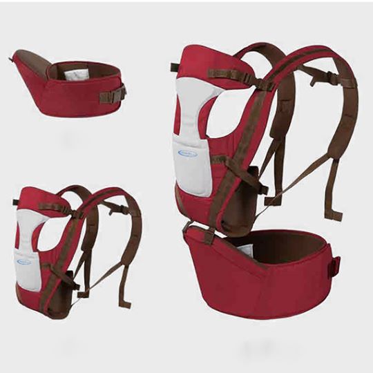 Địu bé 8 trong 1 Gluck Baby (màu xanh và đỏ)