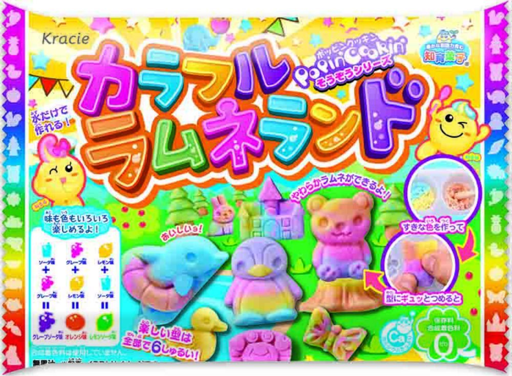 Đồ chơi ăn uống kẹo mềm động vật Kracie Popin' Cookin' Colorful Ramune Land