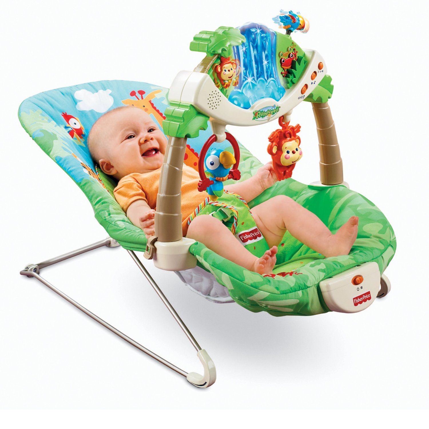 Ghế nằm rung rừng mưa nhiệt đới Fisher-Price Rainforest Bouncer