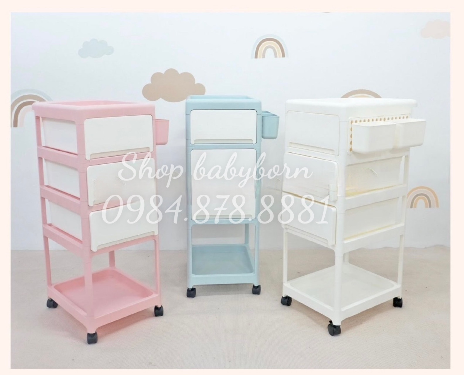 KỆ NHỰA PLASTIC MONMON 3 TẦNG