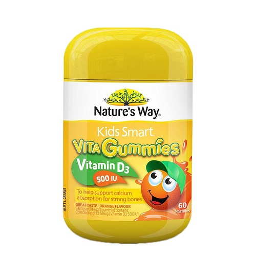 Kẹo Kids Smart Vita Gummies Vitamin D3 500 IU 60 viên Úc