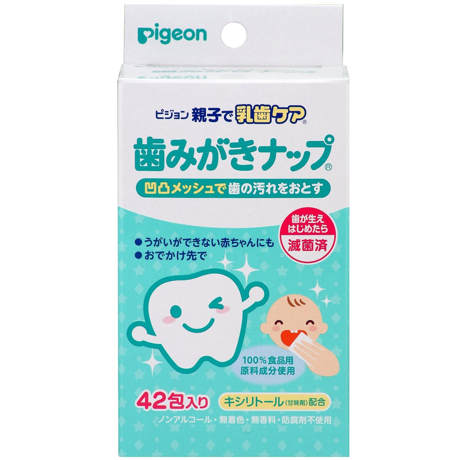 Khăn vệ sinh răng miệng cho bé Pigeon 42 miếng.
