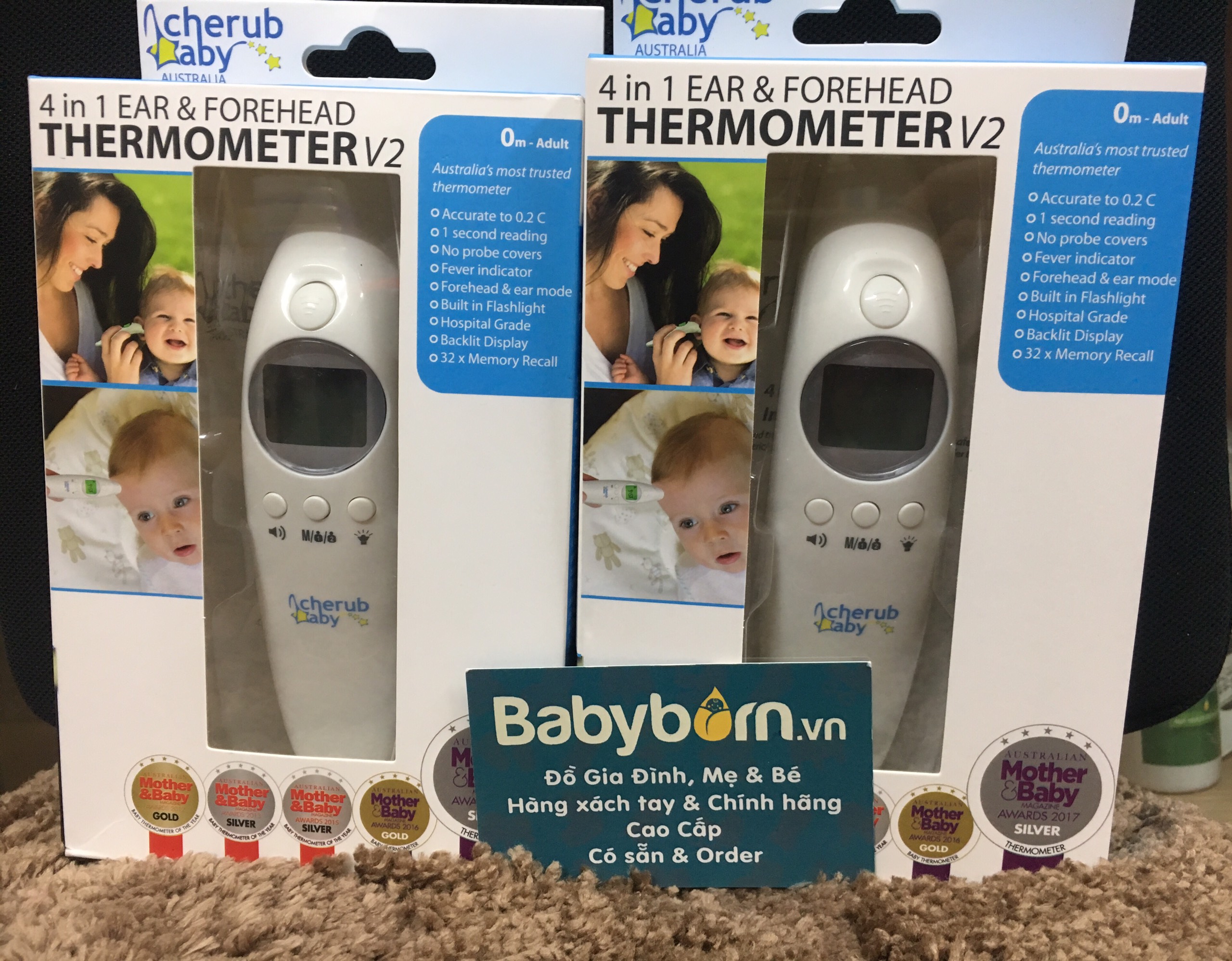 Nhiệt Kế Hồng Ngoai CHERUB BABY 4 IN 1