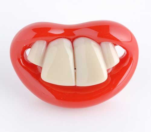 Núm ngậm ti giả hình răng hài hước cho bé Lil' Professor Baby Pacifier