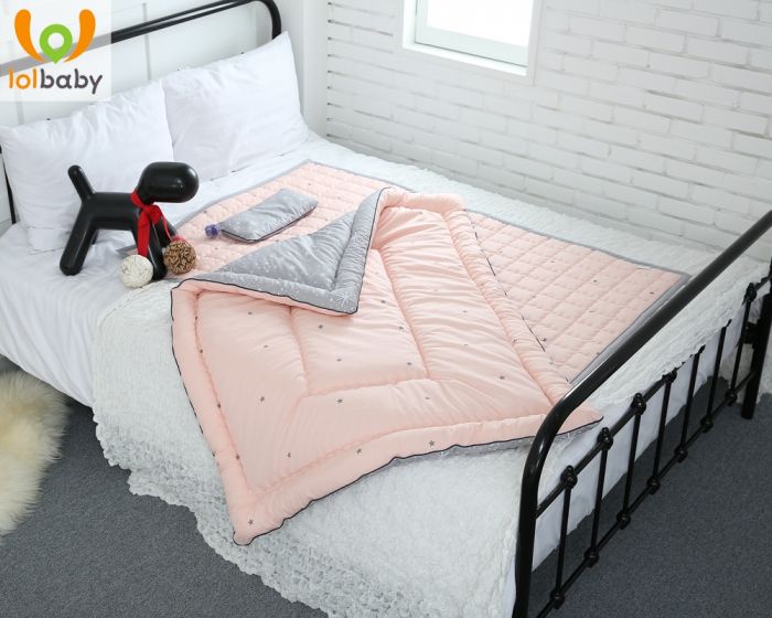 Set đệm ngủ cotton Simple Star Pink LolBaby