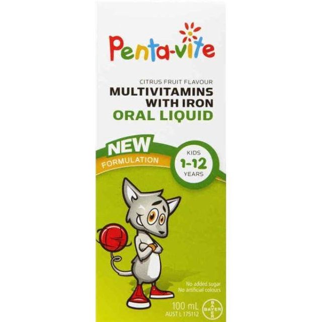 Siro Vitamin Tổng Hợp và Sắt Pentavite cho bé 1 -12 Tuổi 100ml