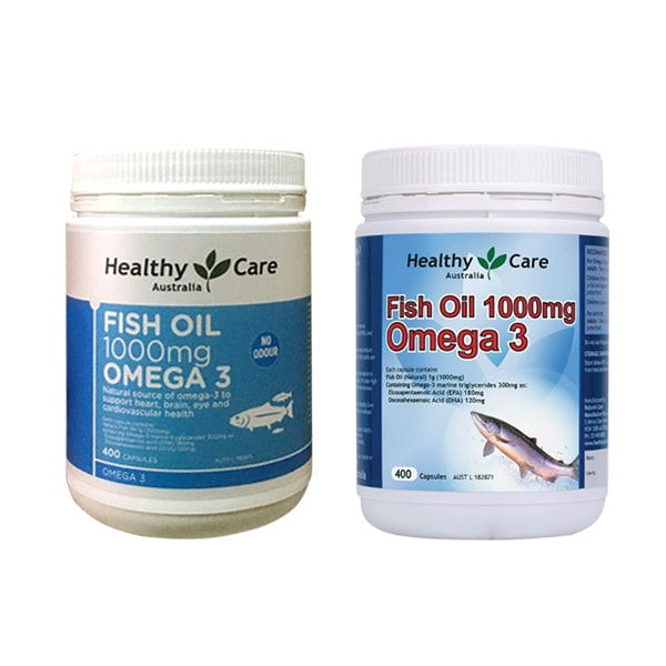 Viên Dầu Cá HEATHYCARE FISHOIL 1000mg Omega3-400 viên