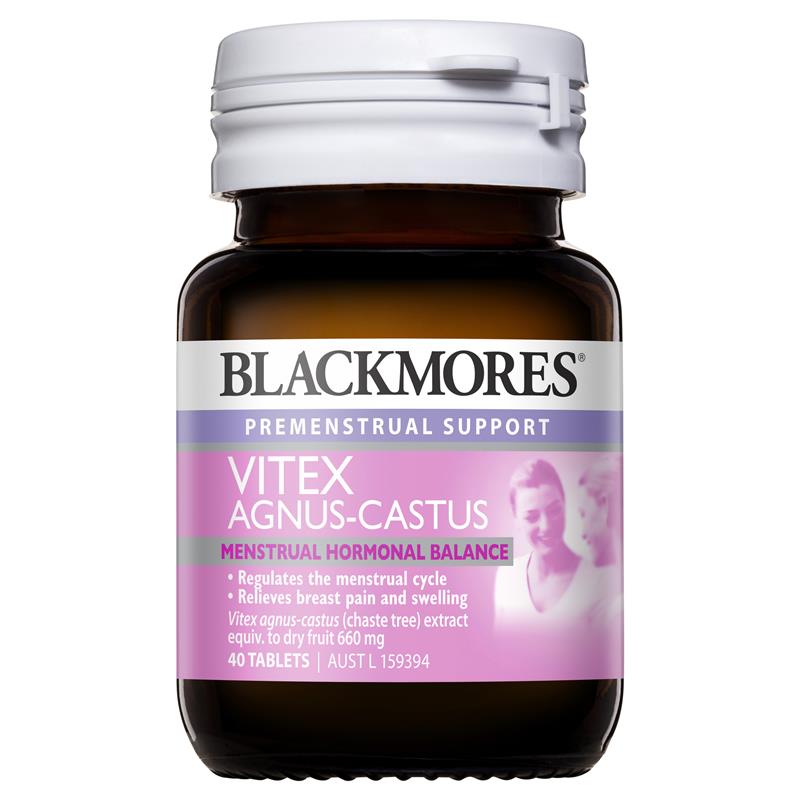 Viên uống cân bằng nội tiết nữ Blackmores Vitex Angus Castus 40 viên