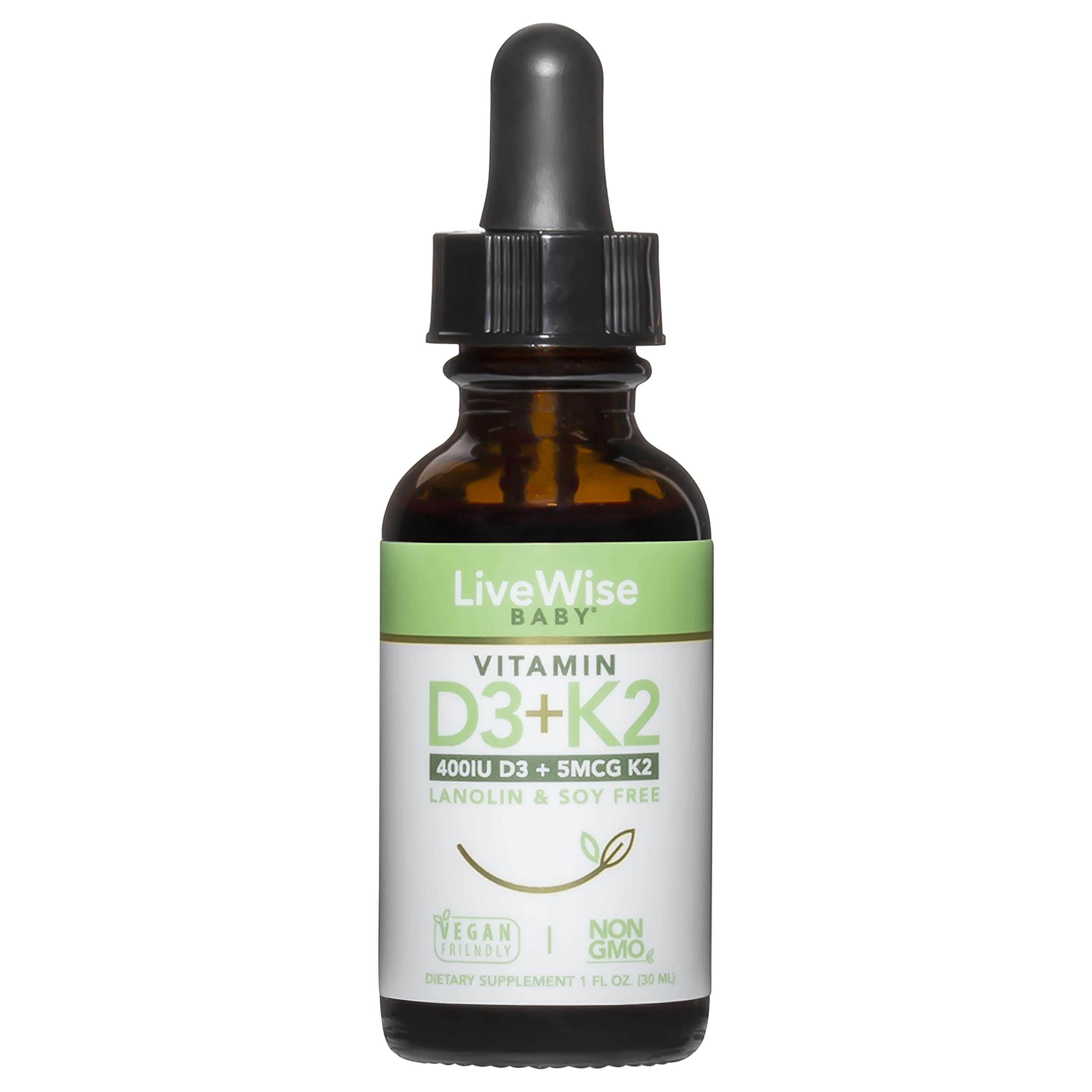 Vitamin d3 k2 hữu cơ giọt live wise baby 0-3y 30ml