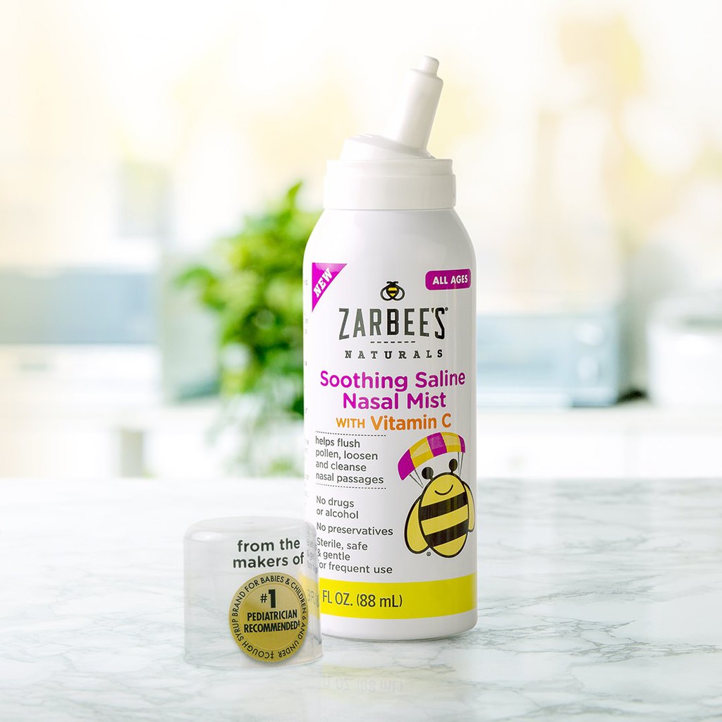 Xịt mũi Zarbee's chứa Vitamin C Mỹ 88ml